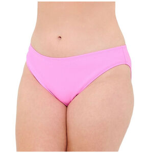 Juniors Plus Ninety-Nine° High-leg Bikini Swim Bottom 20W-22W Malibu Pink NWT